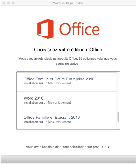 Comment changer l'activation des clés pour Microsoft Office 2016?