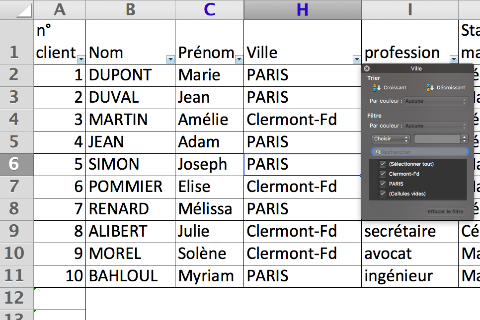 Comment enregistrer les en-têtes de colonne dans Excel?