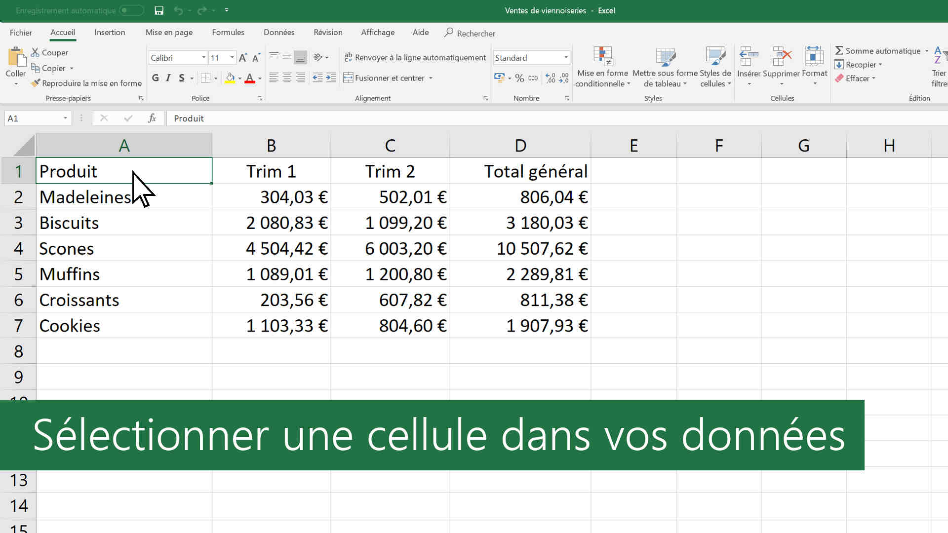 Comment faire un joli tableau dans Excel?