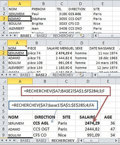 Comment fonctionne hSearch dans Excel?