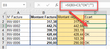 Comment rapporter une valeur dans Excel ?